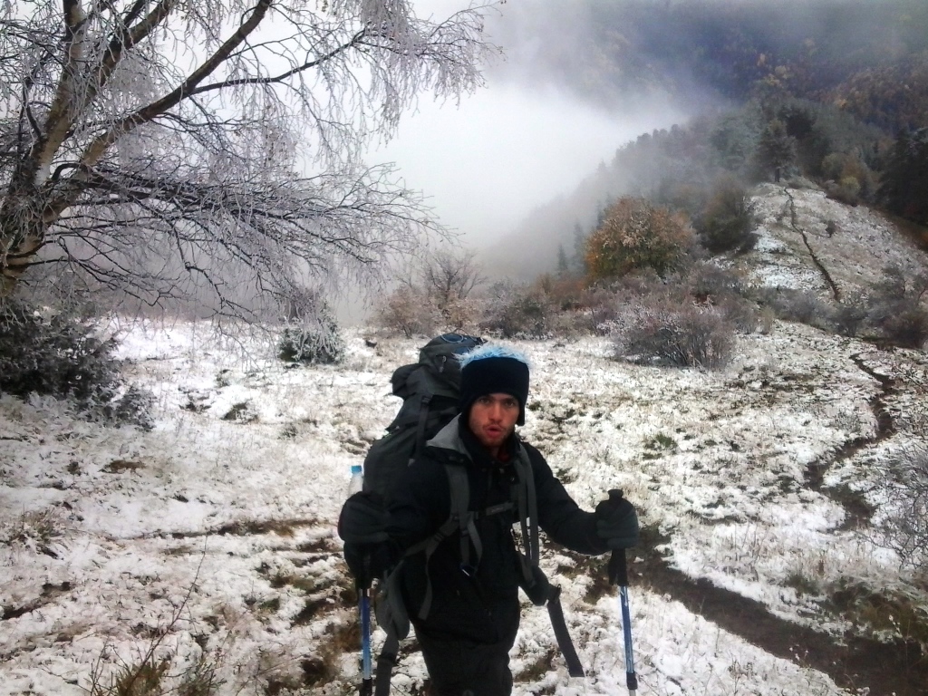 Neve na trilha dos sete lagos
