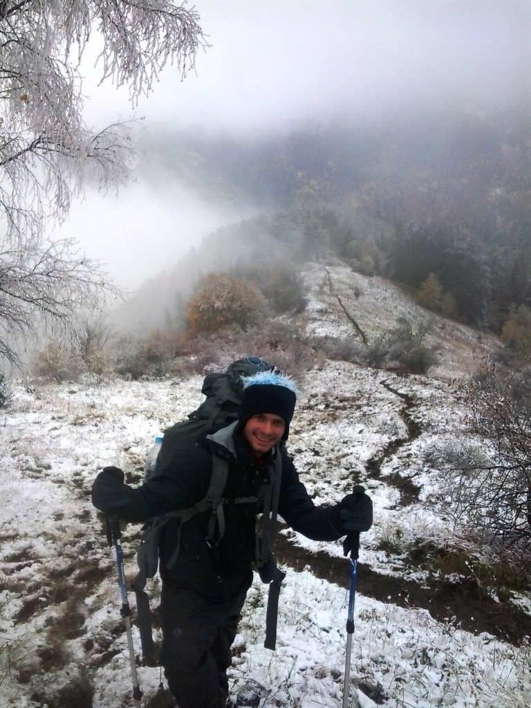 Neve na trilha dos sete lagos