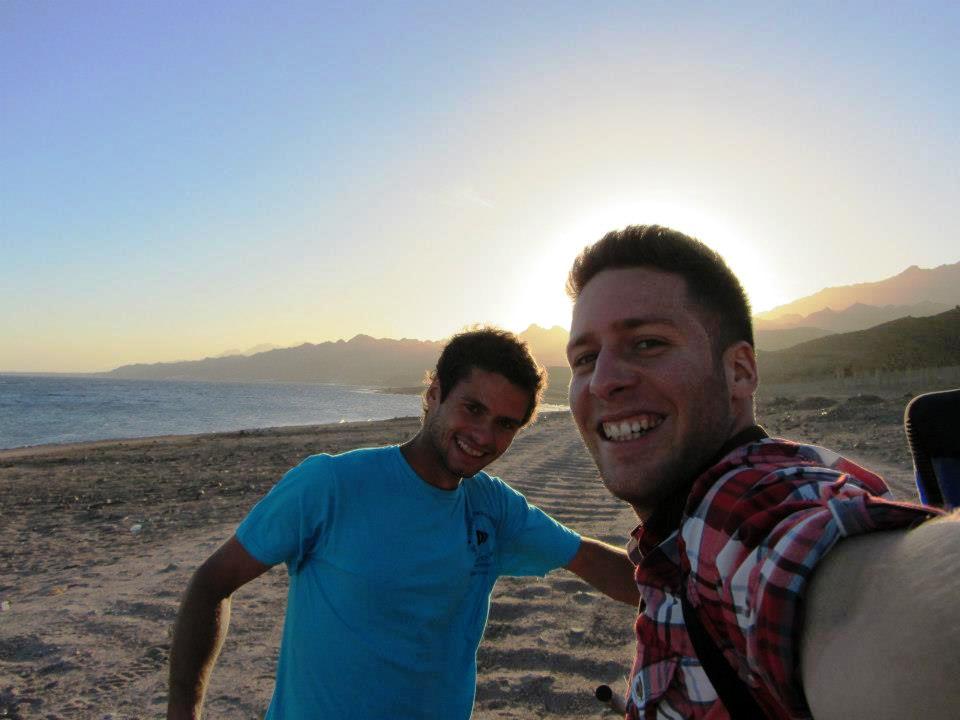 Eu e Lirón da Dinamarca em Dahab