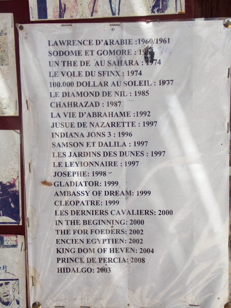 Movies recorded in Ouarzazate