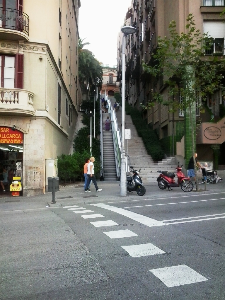 Treadmill in the sidewalk