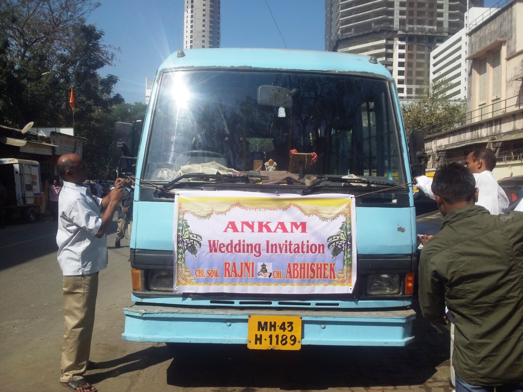 ônibus para o casamento!