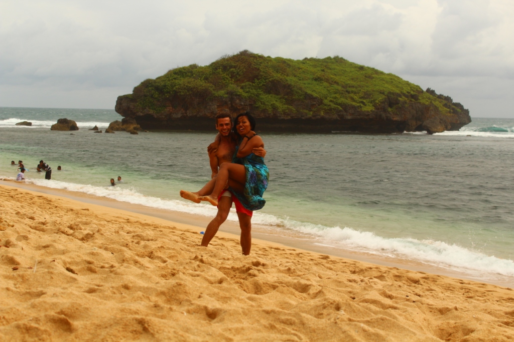 Praia na Ilha de Java